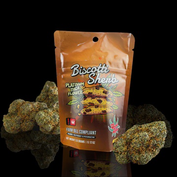 Biscotti Sherbert 3.5g. THCa Flower / Indica Dominant Hybrid